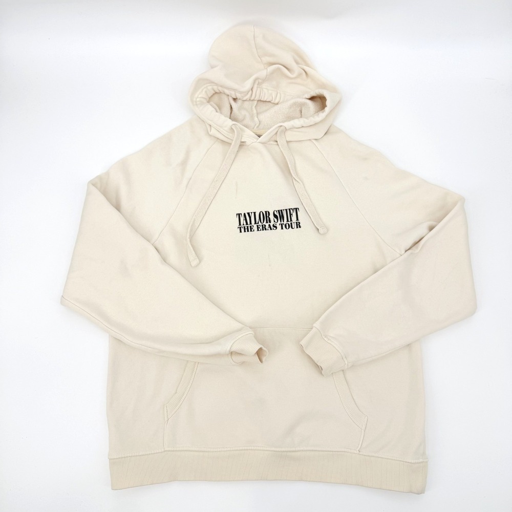 Official Taylor Swift The Eras Tour Merch Cream Hoodie Adult M Fleece Pullover - Picture 4 of 10